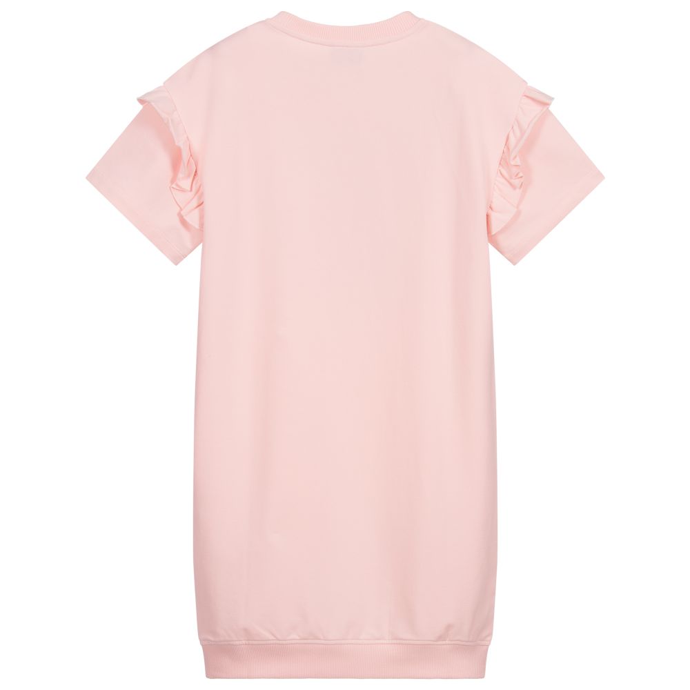 Moschino Kid-Teen-فستان سويتشيرت قطن جيرسي لون زهري | Childrensalon Outlet