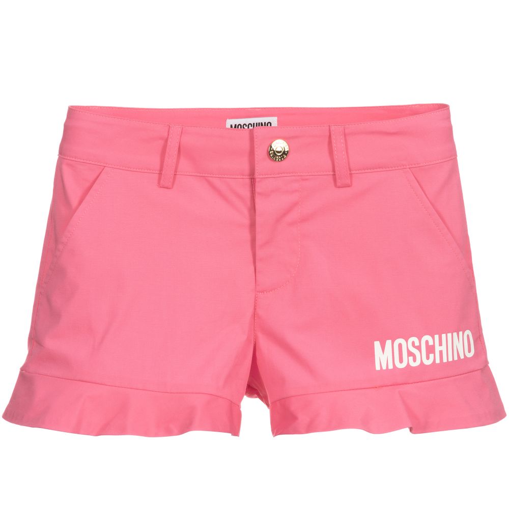 Moschino Kid-Teen - Розовые шорты для подростков | Childrensalon
