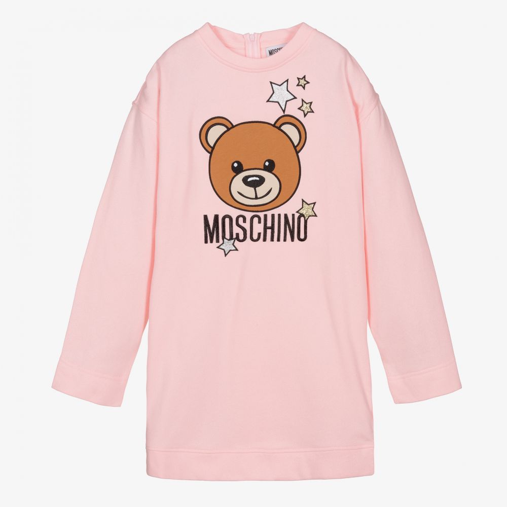 Moschino Kid-Teen - Розовое платье-свитшот для подростков | Childrensalon