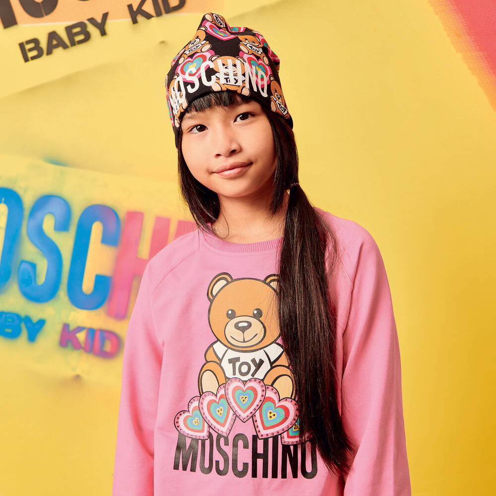 Moschino Kid-Teen-Teen Pink Teddy Sweatshirt | Childrensalon Outlet