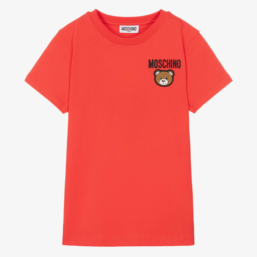 Moschino Kid-Teen-تيشيرت قطن تينز لون أحمر | Childrensalon Outlet
