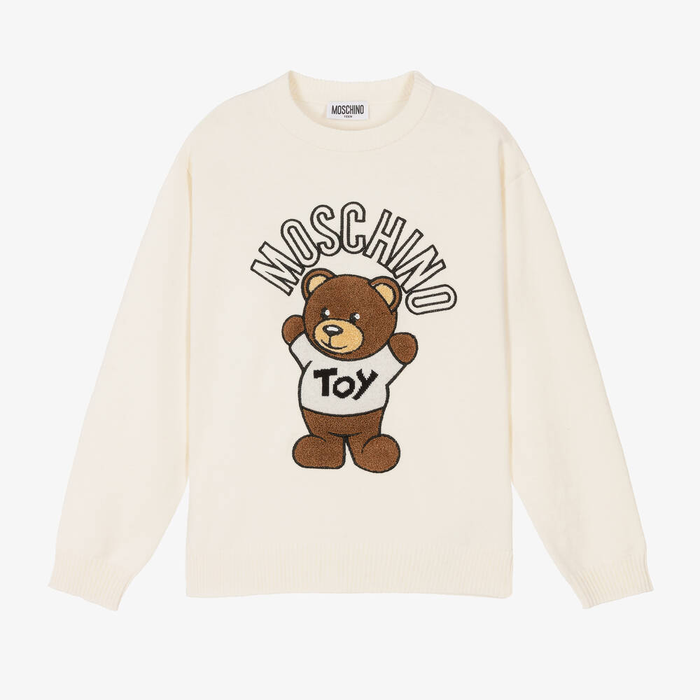 Moschino Kid Teen Pull en laine Teddy Bear ado Childrensalon Outlet