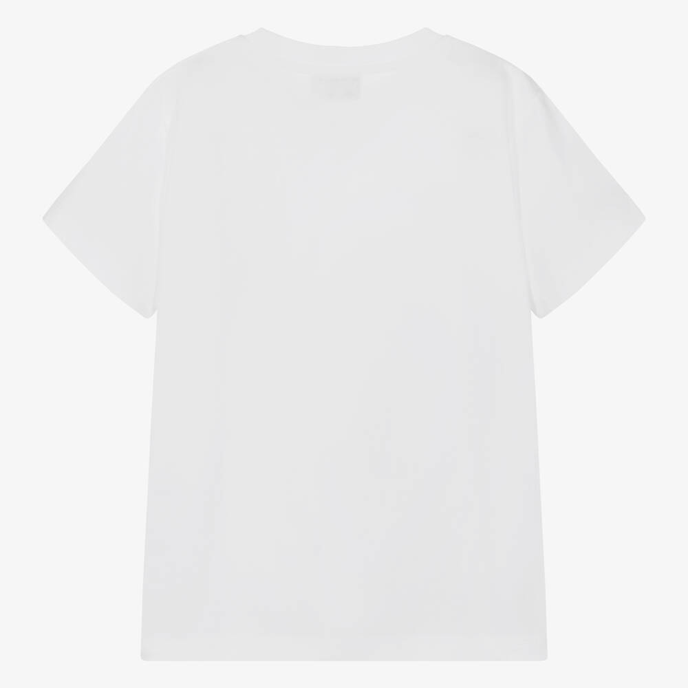 Moschino Kid-Teen-تيشيرت قطن لون أبيض | Childrensalon Outlet