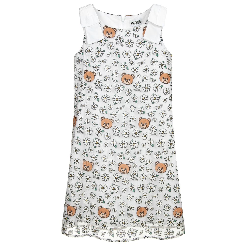 Moschino Kid-Teen - Teen White Daisy Logo Dress | Childrensalon