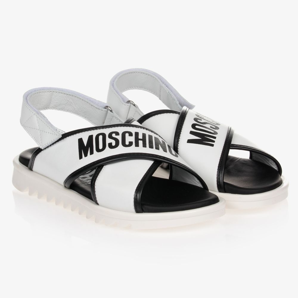 Moschino white sandals on sale