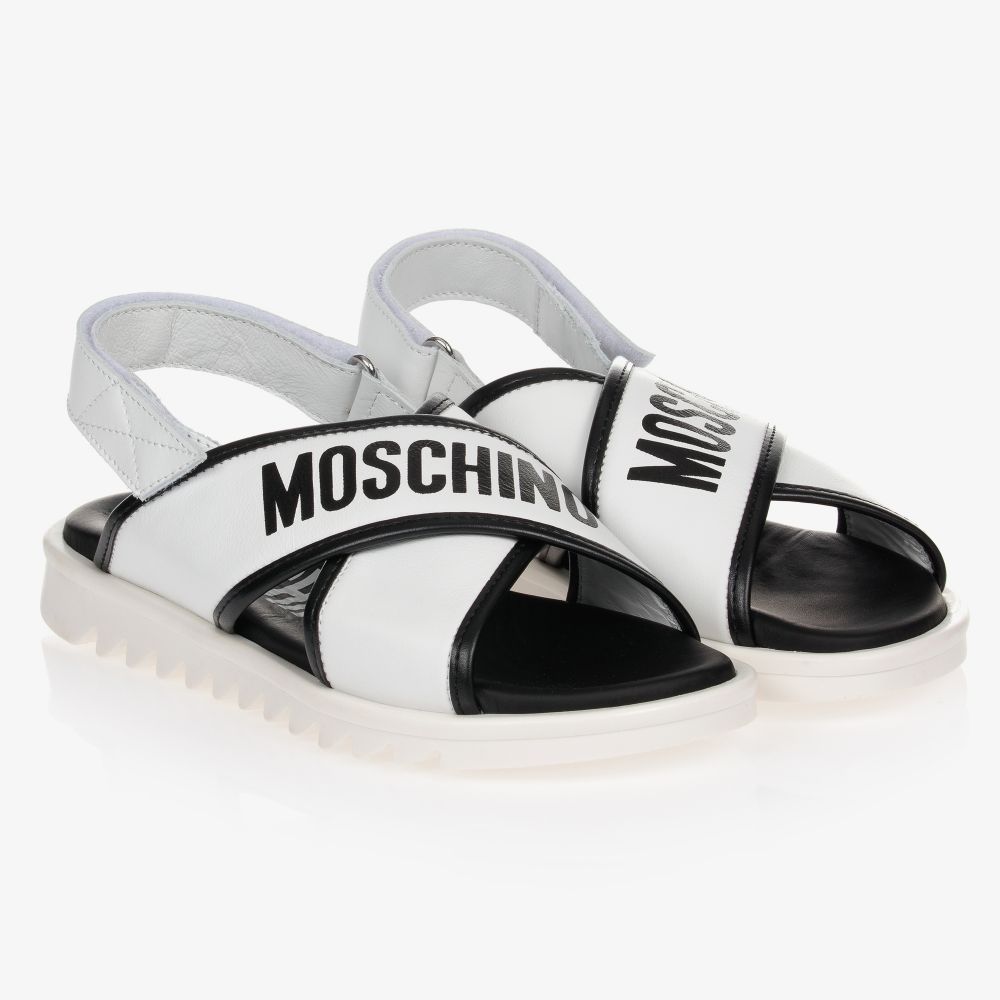 Moschino Kid-Teen - Weiße Teen Sandalen | Childrensalon