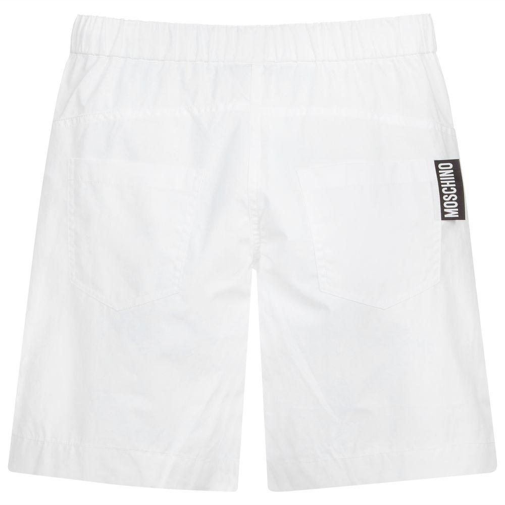 Moschino Кид-Тин-Белые шорты для подростков | Childrensalon Outlet