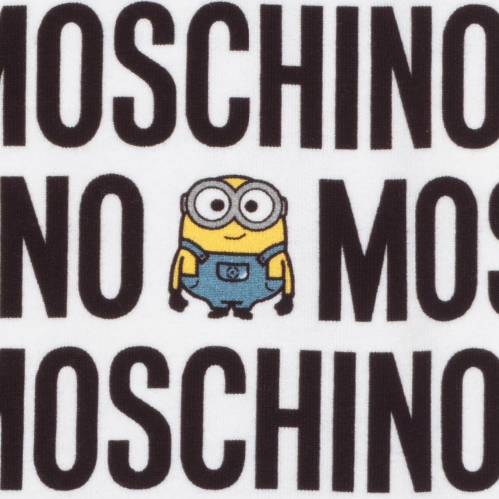 موسكينو Kid-Teen-شورت تينز ولادي قطن جيرسي لون أبيض | Childrensalon Outlet