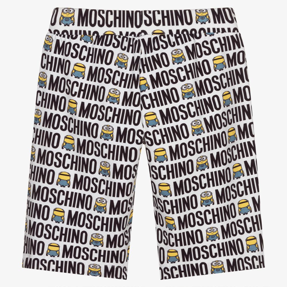 موسكينو Kid-Teen-شورت تينز ولادي قطن جيرسي لون أبيض | Childrensalon Outlet