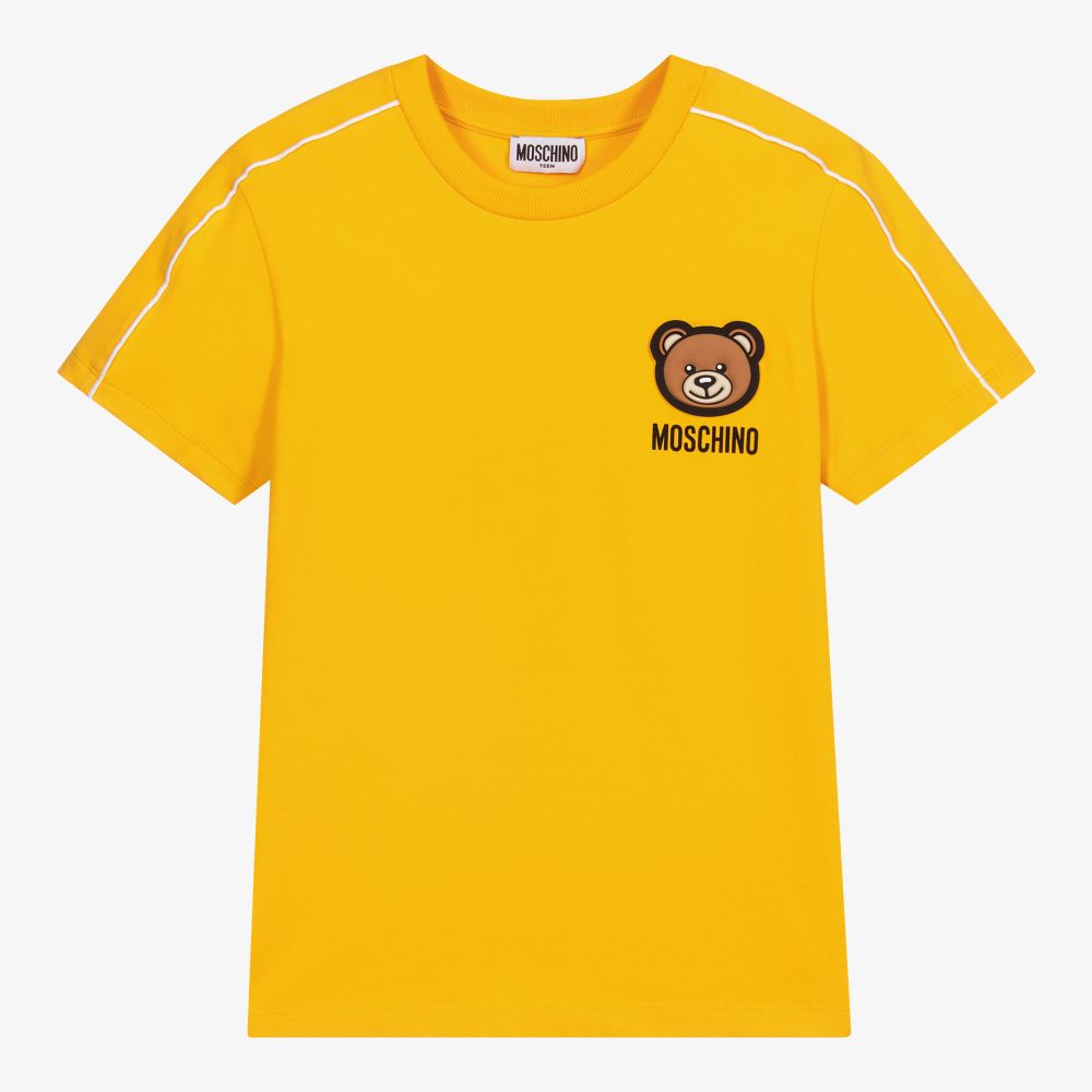 Moschino Kid-Teen - Teen Yellow Logo T-Shirt  | Childrensalon
