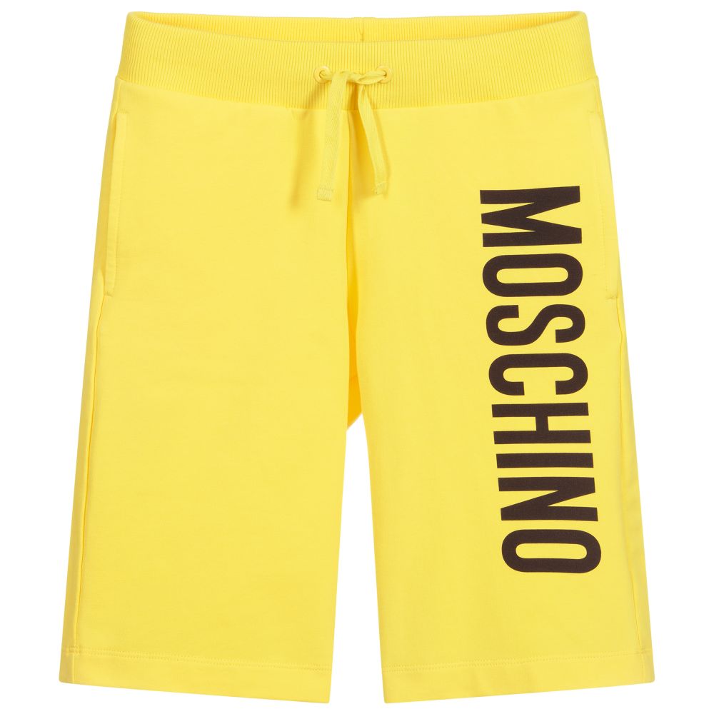 Moschino Kid-Teen - Gelbe Teen Shorts mit Logo | Childrensalon