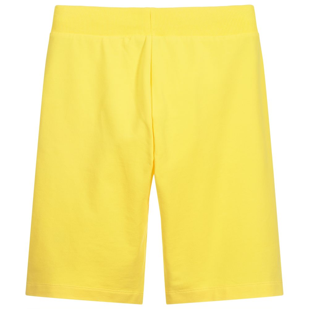 Moschino Kid-Teen-Teen Yelow Logo Shorts | Childrensalon Outlet