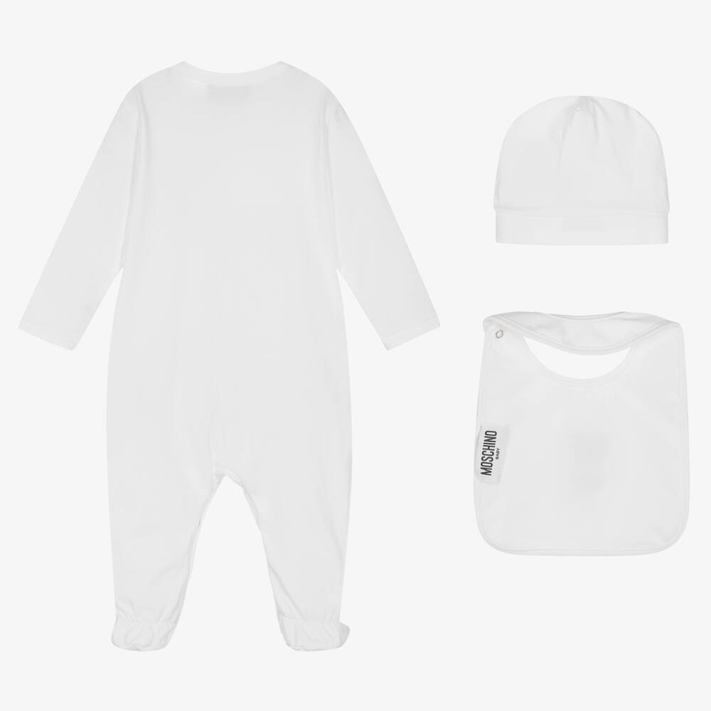 Moschino Baby Teddy Bear Logo Short Set in Green