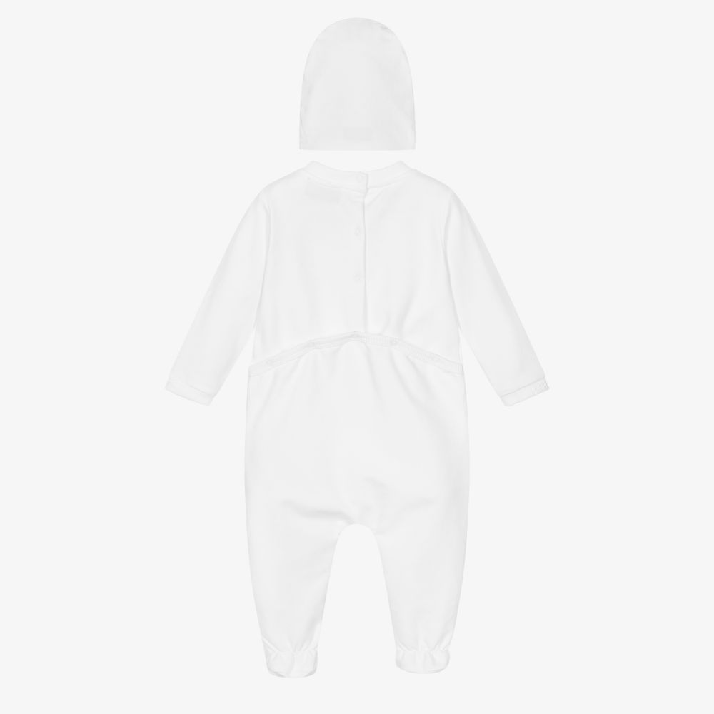 موسكينو Baby-طقم بيبي غرو قطن جيرسي لون أبيض للأطفال | Childrensalon Outlet