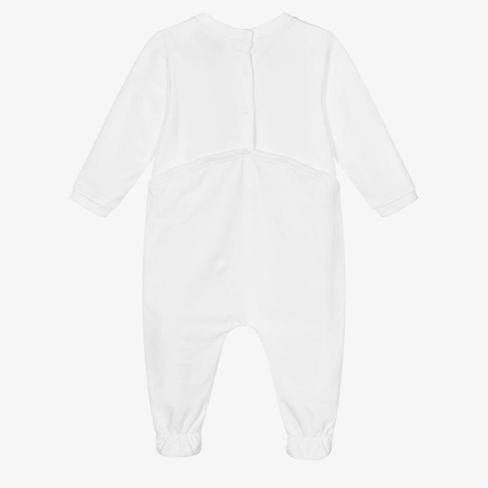 Moschino Малыши-Белый хлопковый комбинезон | Childrensalon Outlet