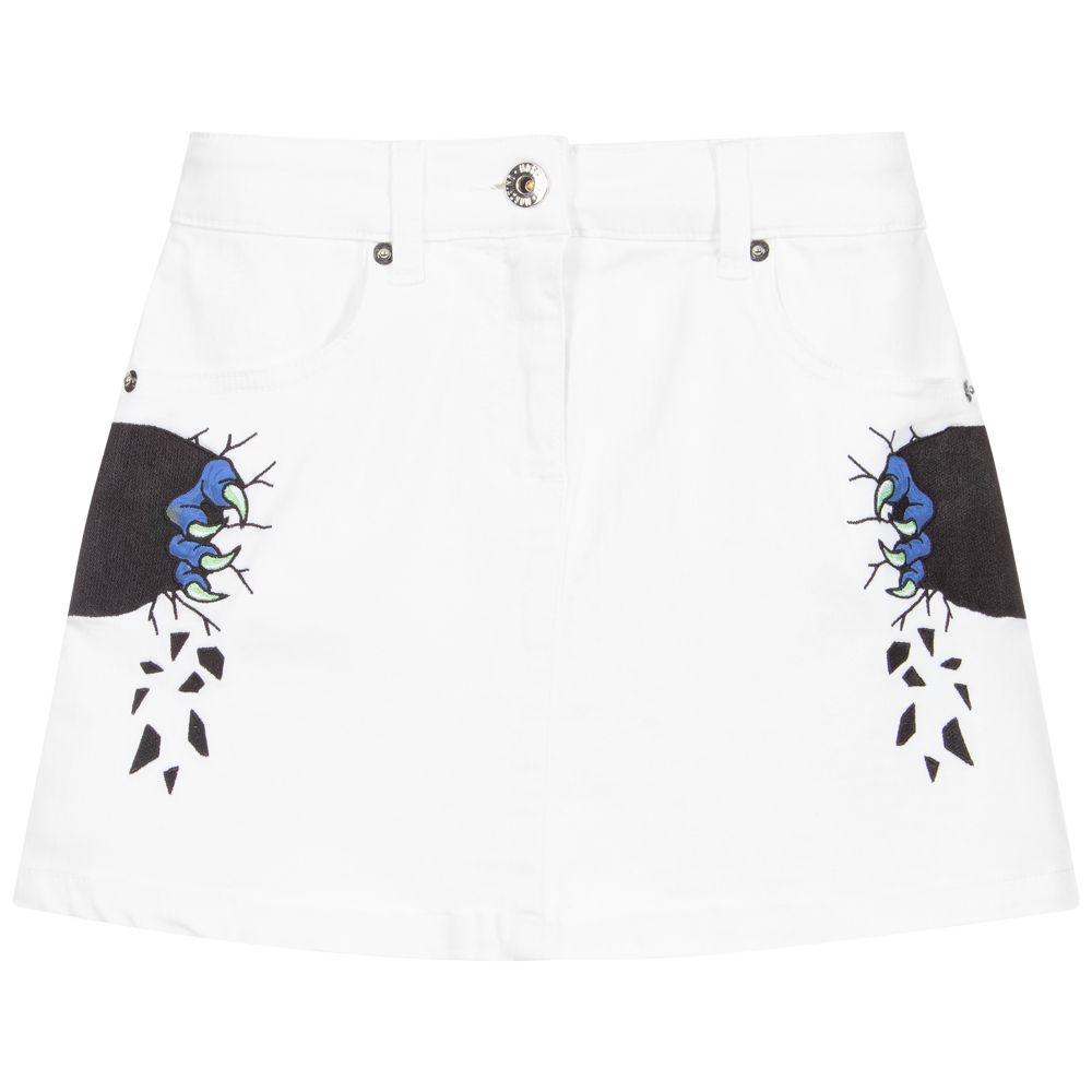 Moschino Kid-Teen - White Cotton Mini Skirt | Childrensalon