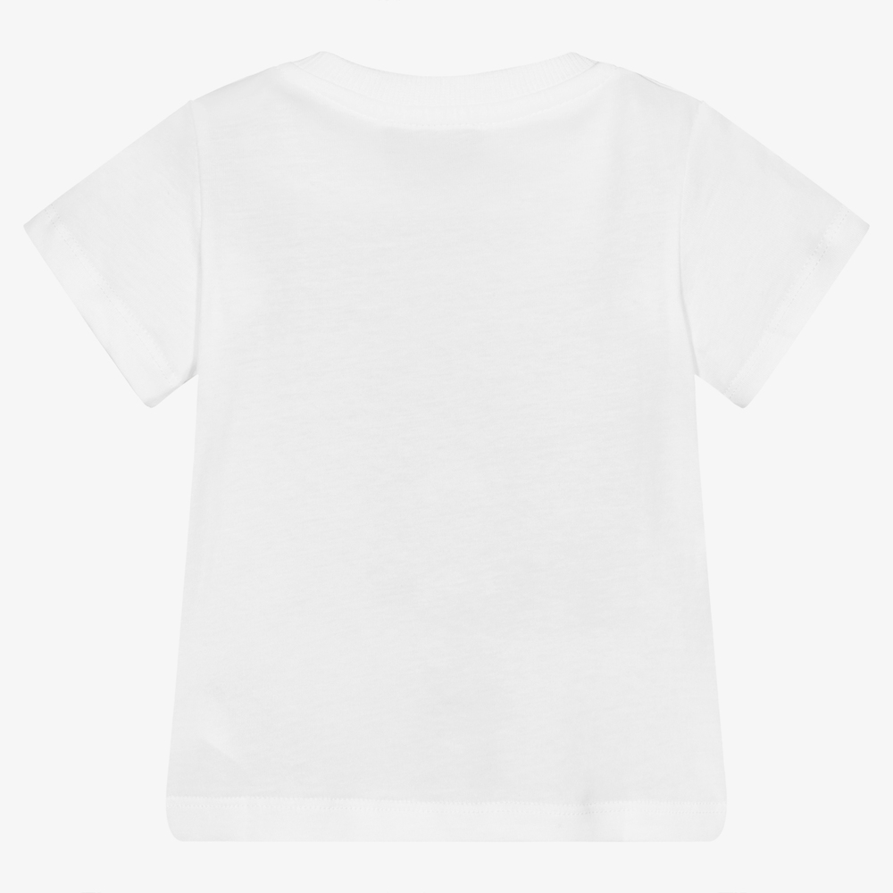 Moschino Малыши-Белая футболка из хлопка с радугой | Childrensalon Outlet