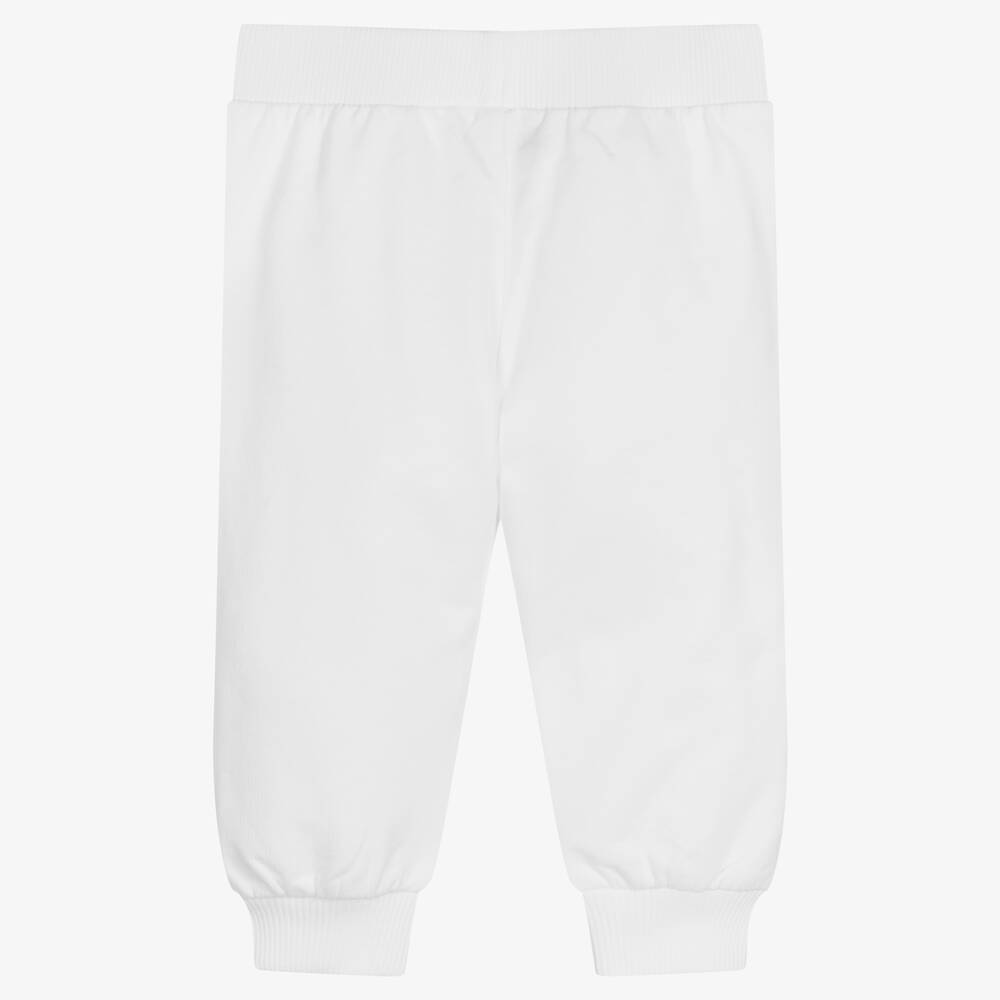 Moschino Baby-جوغرز قطن عضوي لون أبيض للأطفال | Childrensalon Outlet