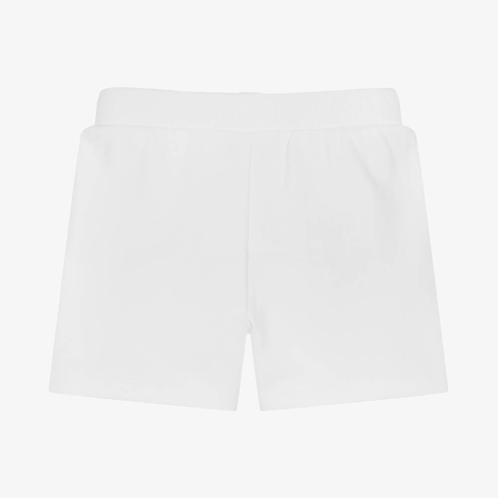 Moschino Baby-شورت قطن بيكيه لون أبيض للأطفال | Childrensalon Outlet