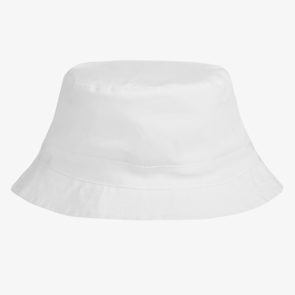 Moschino Baby - White Logo Sun Hat | Childrensalon Outlet