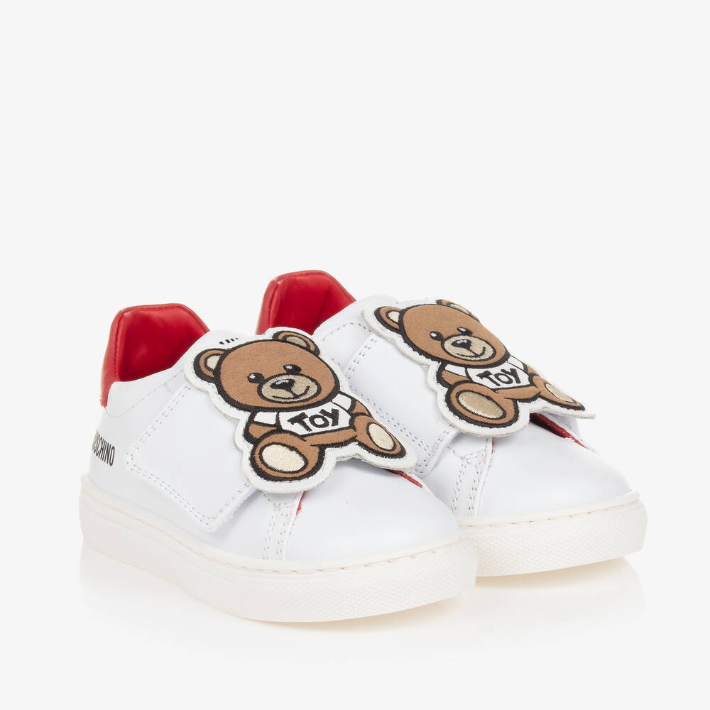 Moschino Red Teddy Bear-Motif Footie