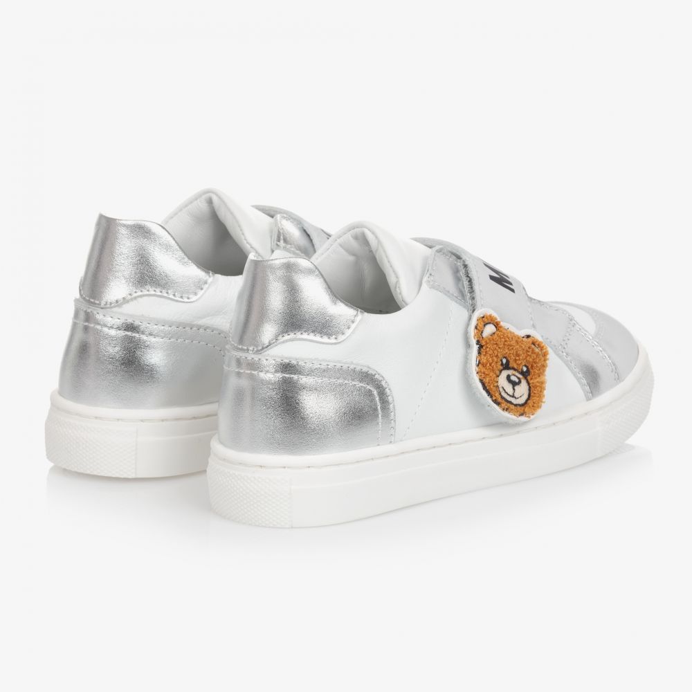 Kids silver trainers top