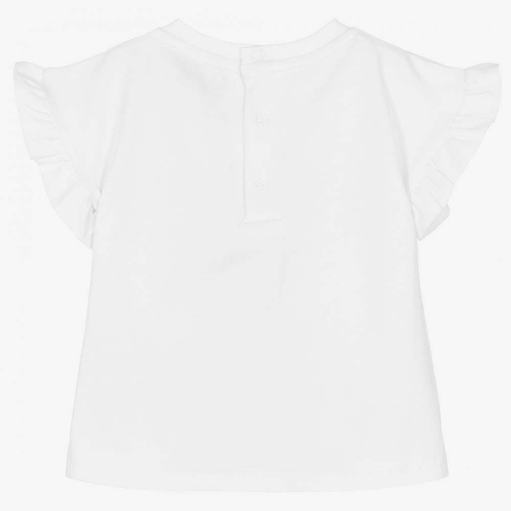 Moschino Малыши-Белая футболка с клубникой | Childrensalon Outlet