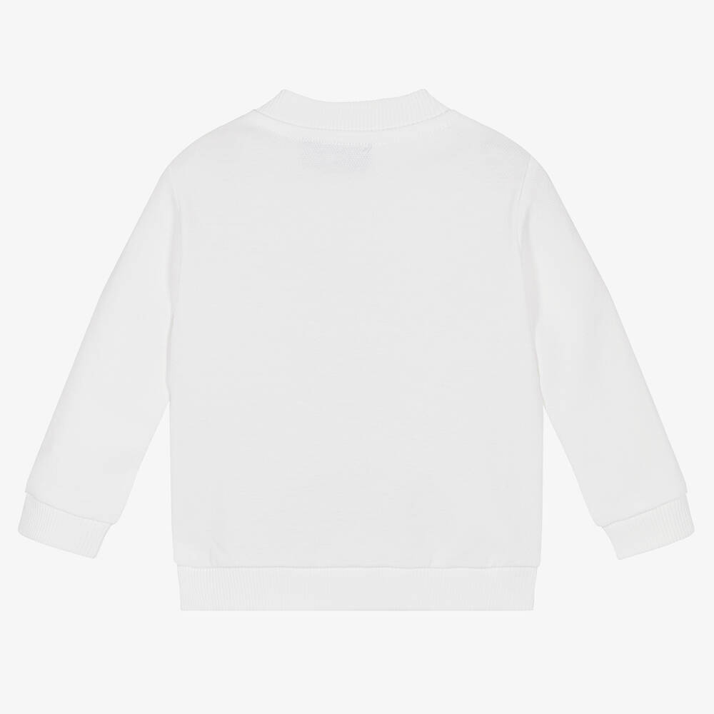 Moschino Baby - White Teddy Bear Logo Sweatshirt | Childrensalon Outlet