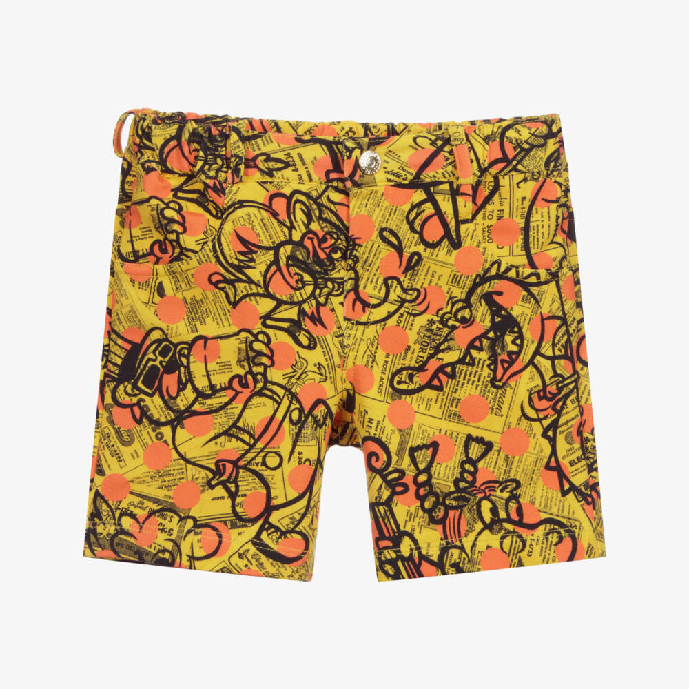 Moschino Baby-Yellow Cotton Jersey Shorts | Childrensalon Outlet