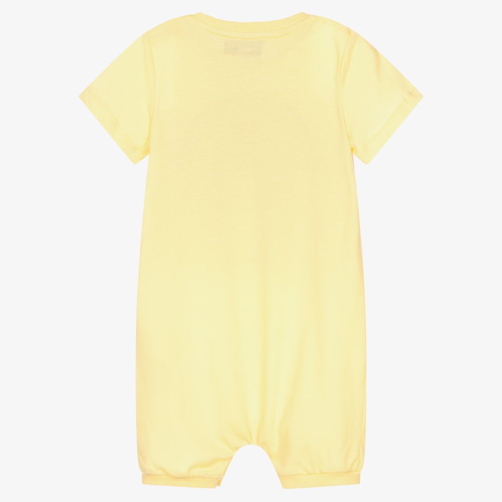Moschino Baby-Yellow Cotton Logo Shorties | Childrensalon Outlet