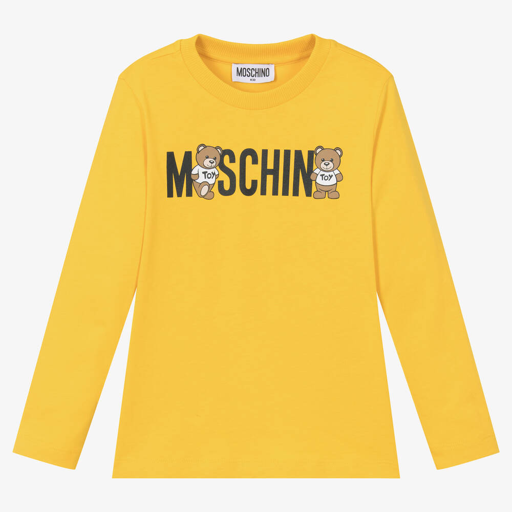 Moschino Kid-Teen - Haut jaune en coton Teddy  | Childrensalon