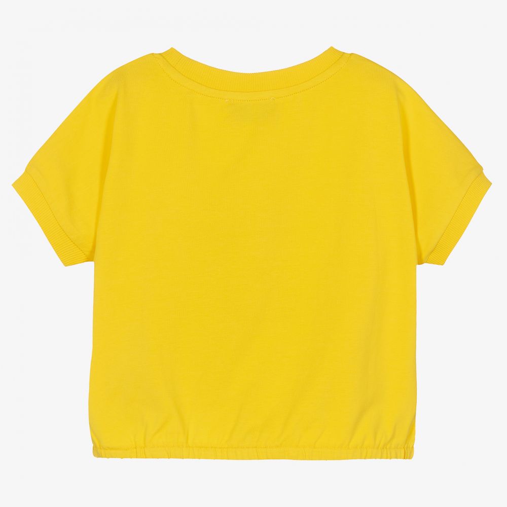 【公式ショップ】 Moschino Kid-Teen - Yellow Sunglasses Bear T-Shirt トップス