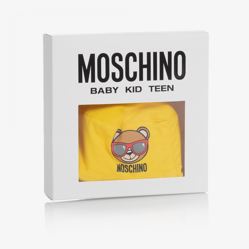 Moschino Baby-Yellow  Teddy Bear Bucket Hat | Childrensalon Outlet