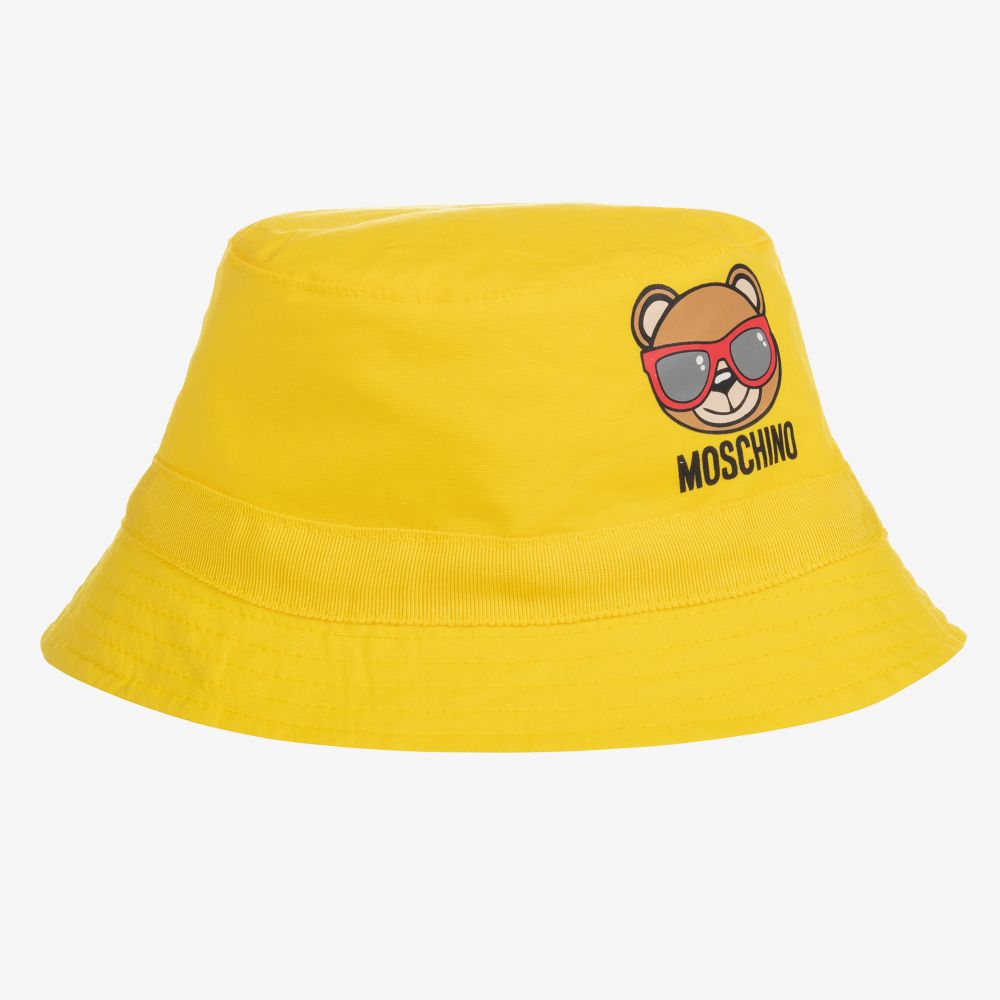 Moschino Baby - Yellow  Teddy Bear Bucket Hat | Childrensalon