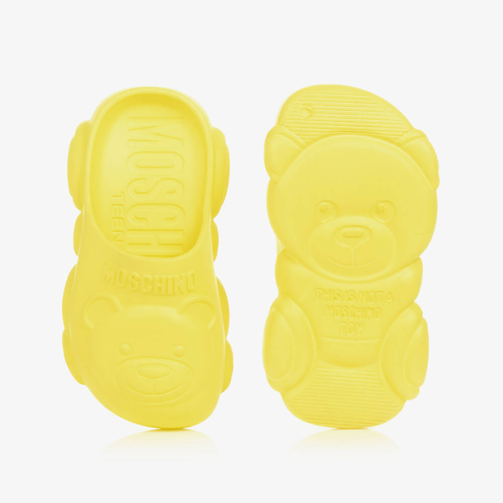 Moschino-Yellow Teddy Bear Clogs | Childrensalon Outlet