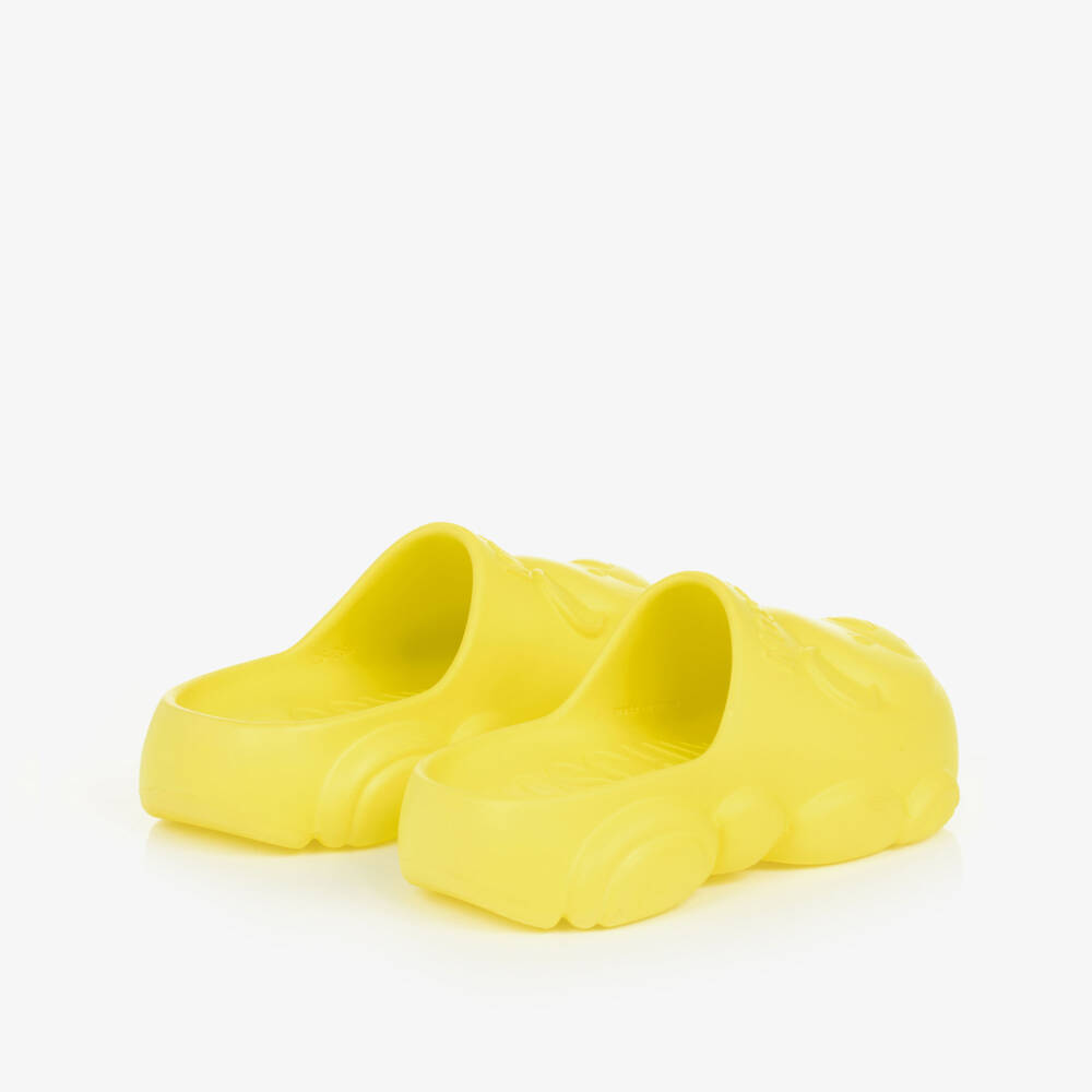 Moschino-Yellow Teddy Bear Clogs | Childrensalon Outlet