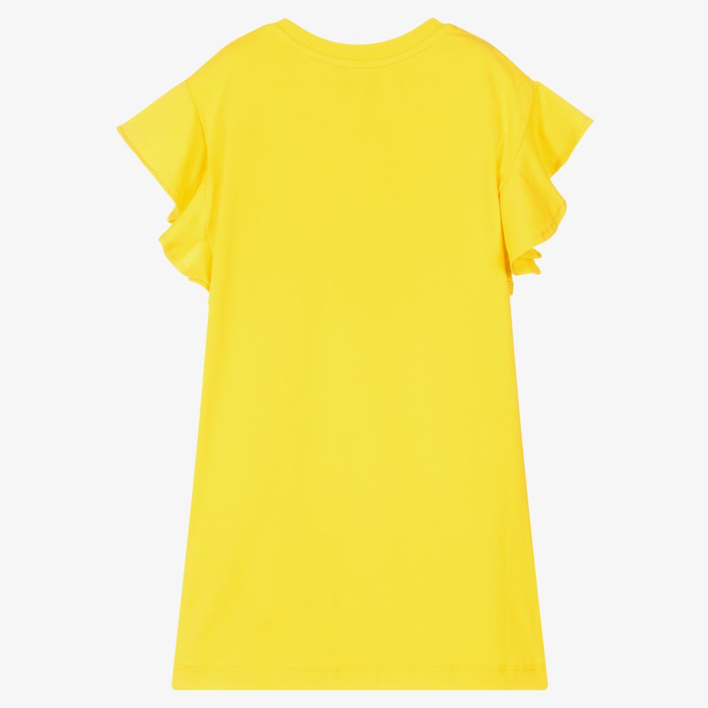 Moschino Kid-Teen-Yellow Teddy Bear Cotton Dress | Childrensalon Outlet
