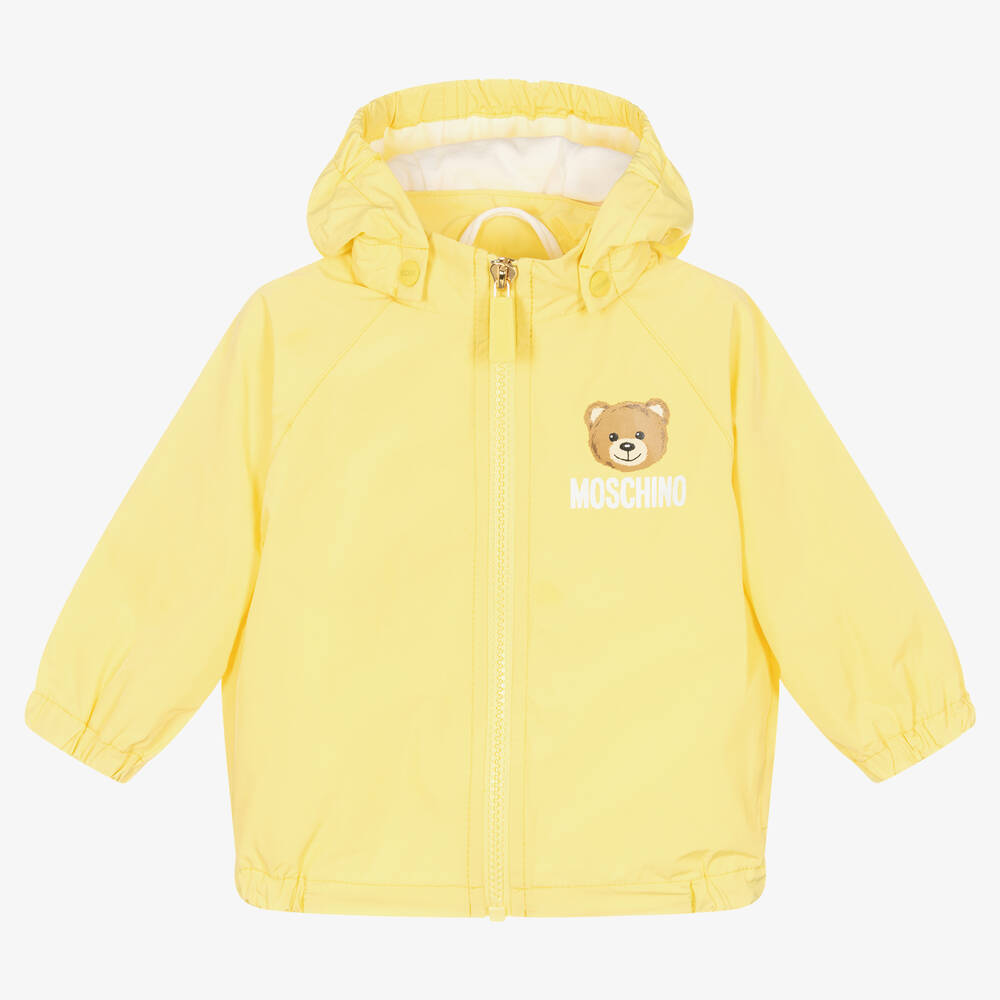 Moschino Baby - Veste jaune à capuche nounours | Childrensalon