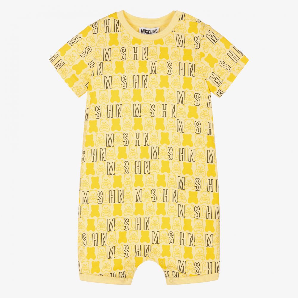 Moschino Baby - Bas de bikini jaune à imprimé Nounours | Childrensalon