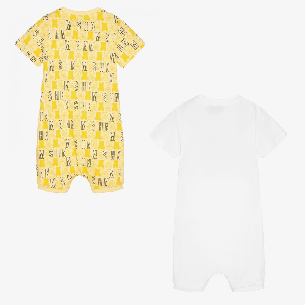 Moschino Малыши-Желтый и белый песочники | Childrensalon Outlet