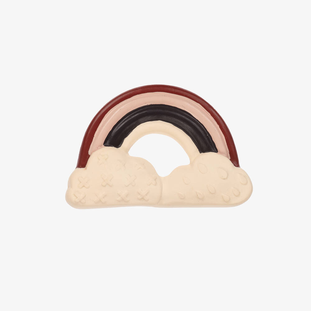 Moulin Roty-Rainbow Rubber Teething Ring (11cm) | Childrensalon Outlet