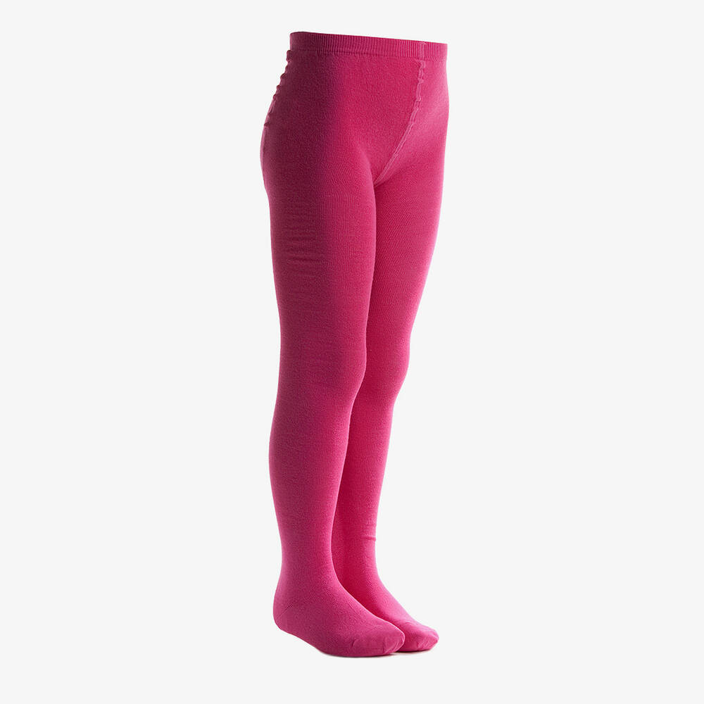 MP - Fuchsia Pink Cotton Tights | Childrensalon