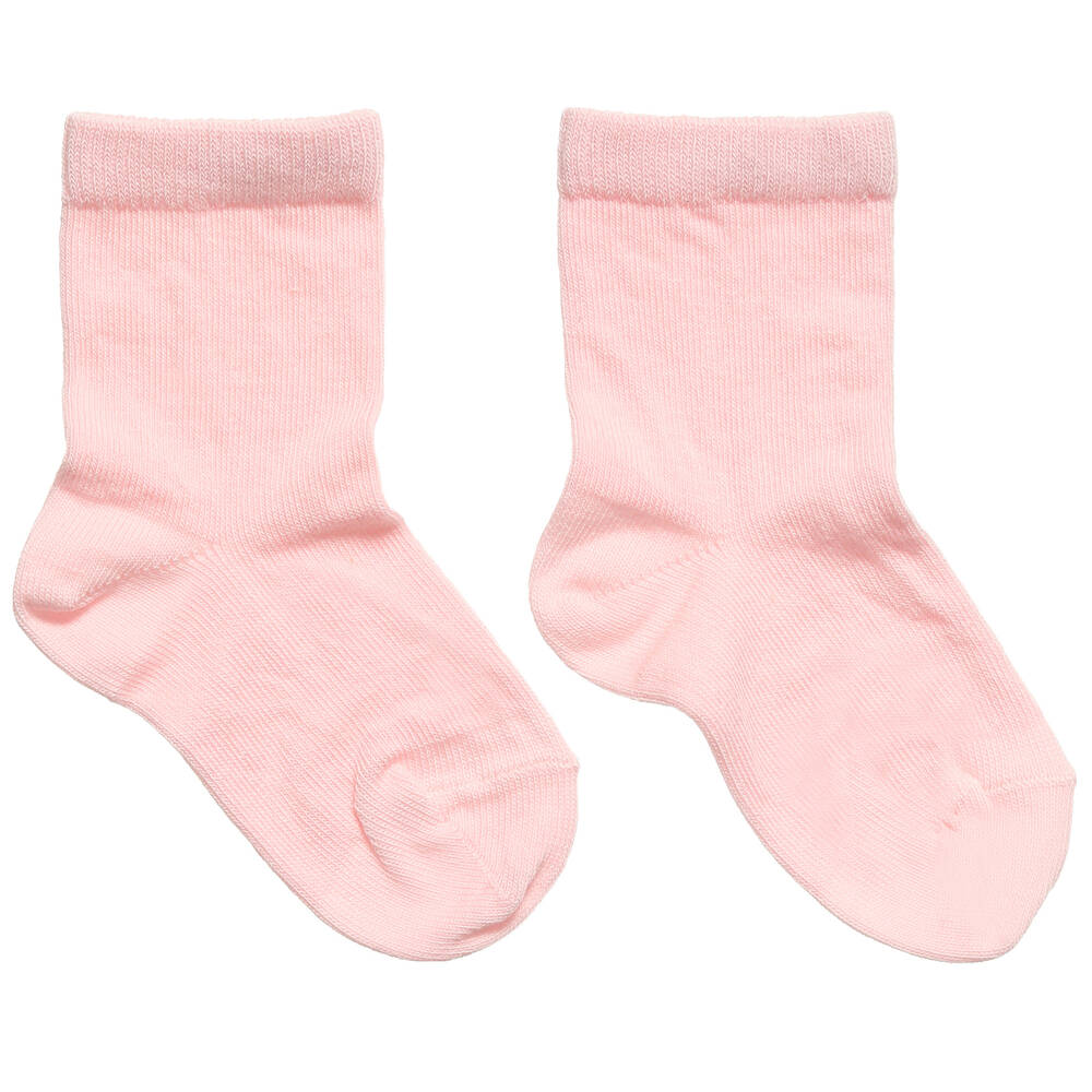 MP - Pale Pink Cotton Short Socks | Childrensalon