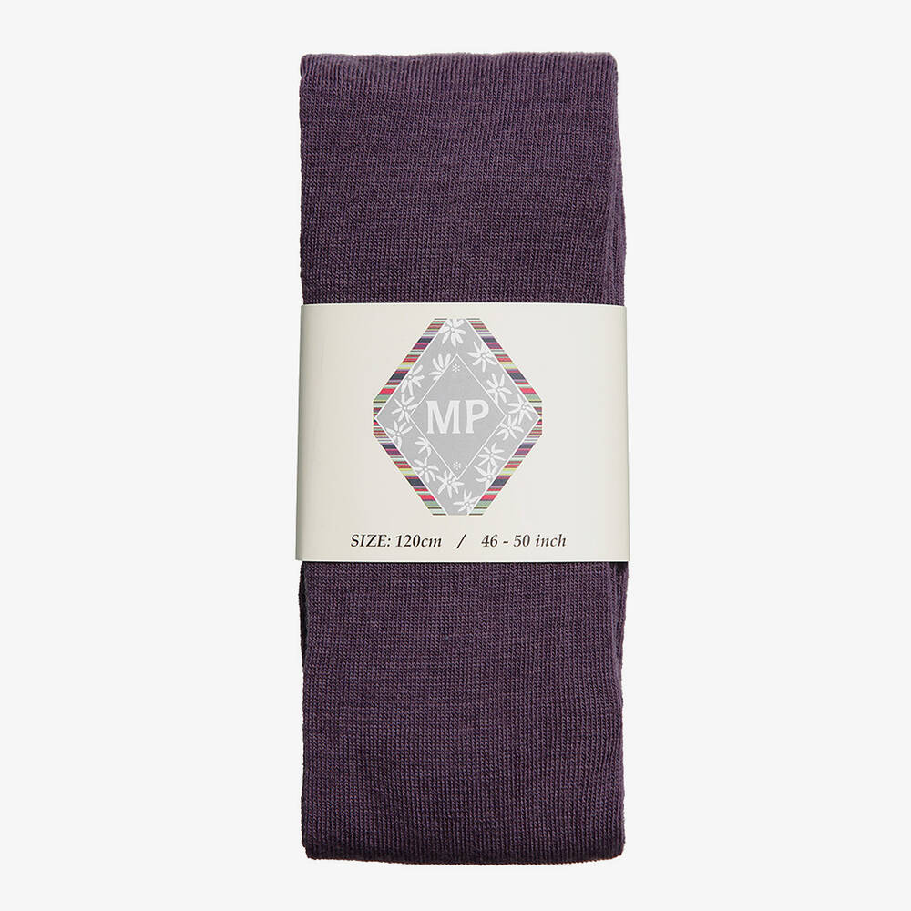 MP Purple Plain Wool Tights Childrensalon Outlet