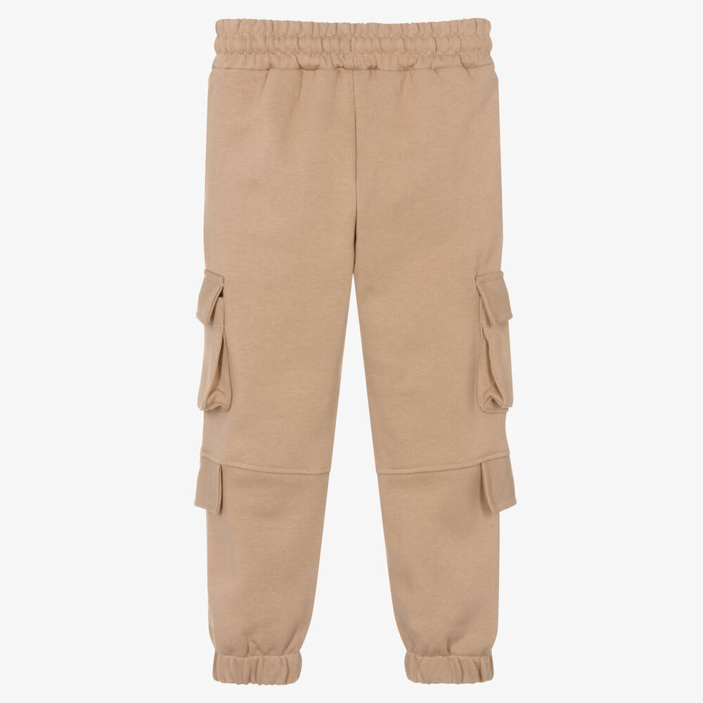 MSGM-جوغرز كارغو قطن جيرسي لون بيج | Childrensalon Outlet