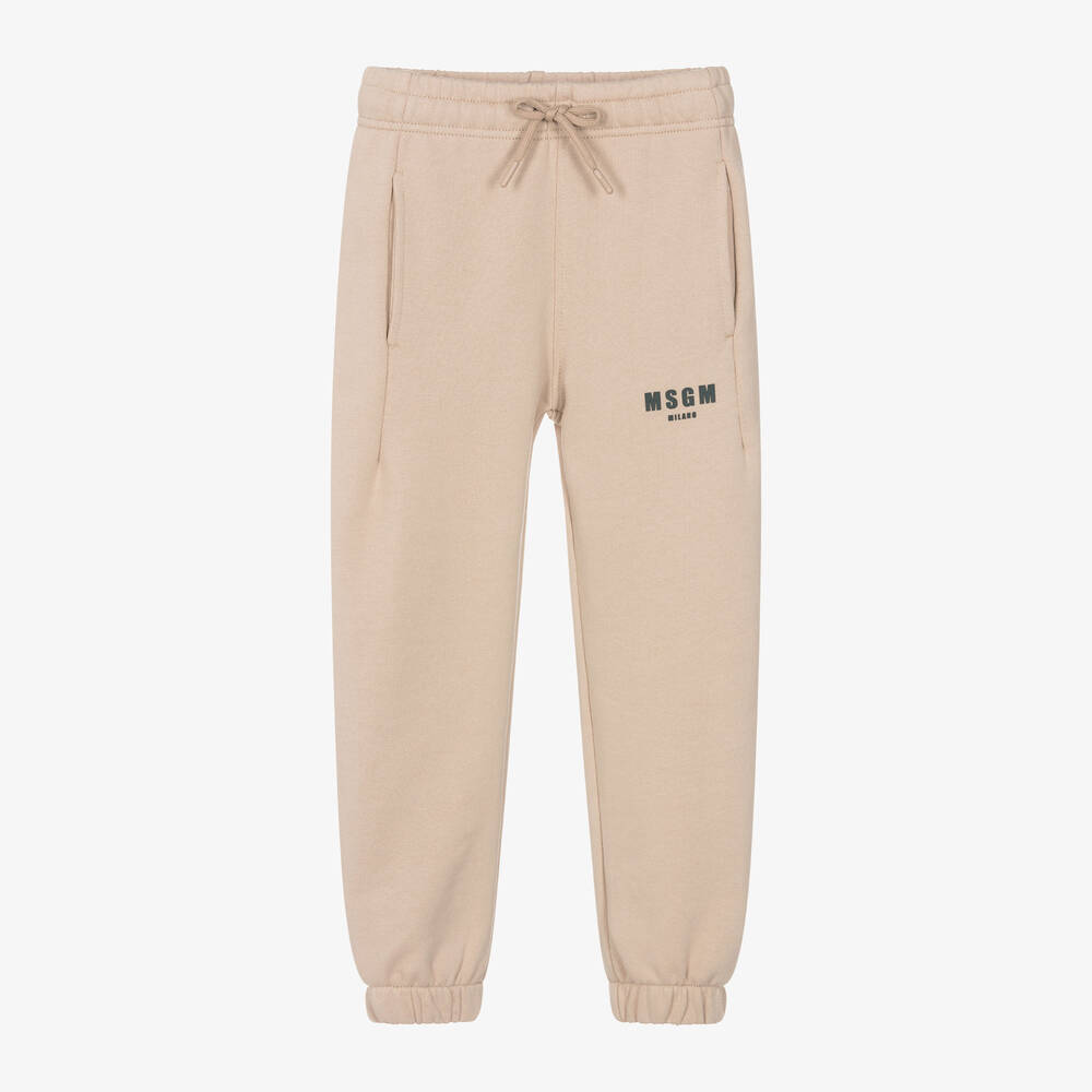 MSGM-Бежевые хлопковые джоггеры Club Paradiso | Childrensalon Outlet