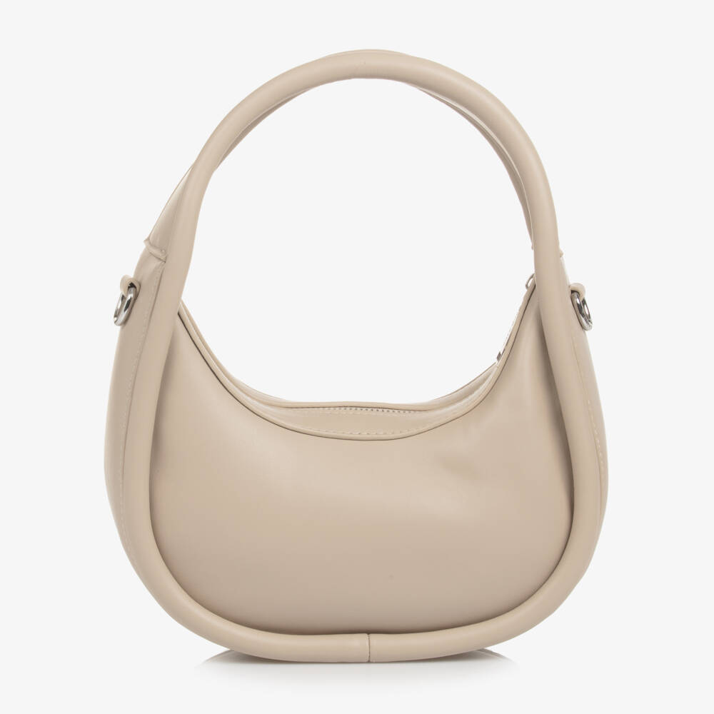 MSGM-Beige Faux Leather Tote for Girls | Childrensalon Outlet