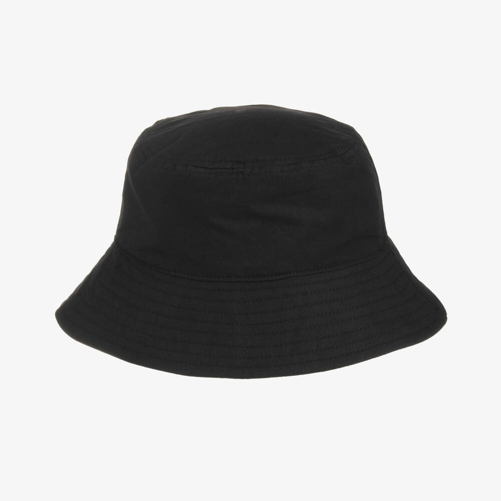 MSGM-Black Cotton Bucket Hat | Childrensalon Outlet