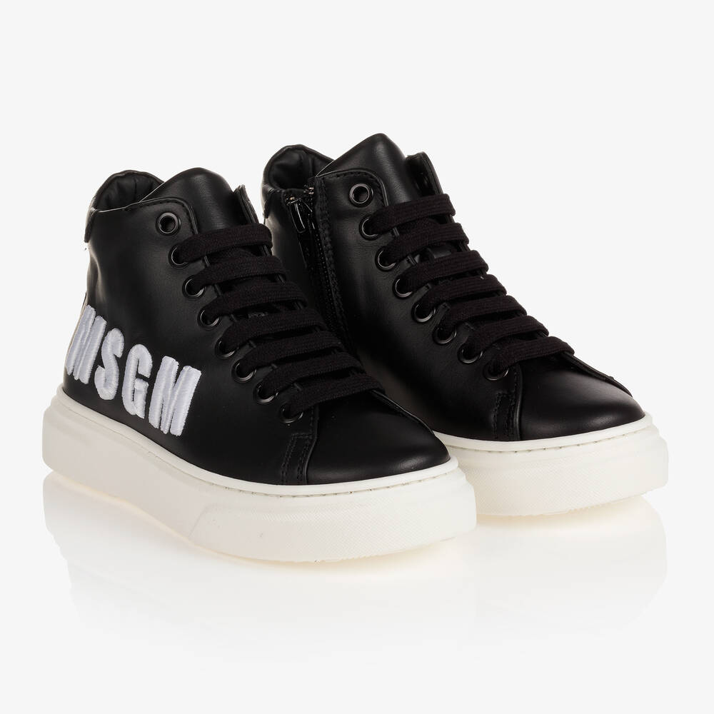 MSGM - Schwarze, hohe Sneakers (J) | Childrensalon