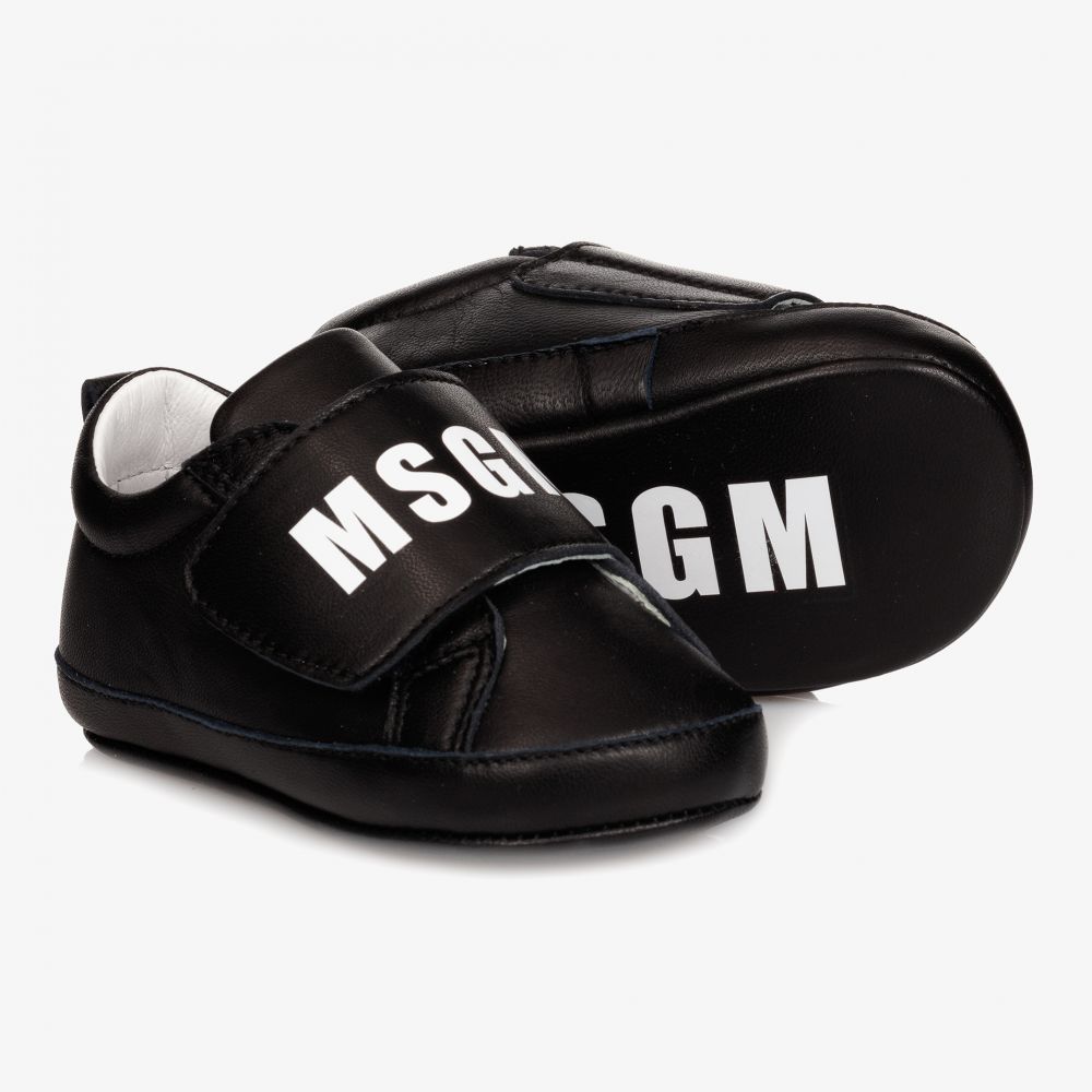 MSGM - Chaussures noires en cuir Bébé | Childrensalon